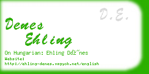 denes ehling business card